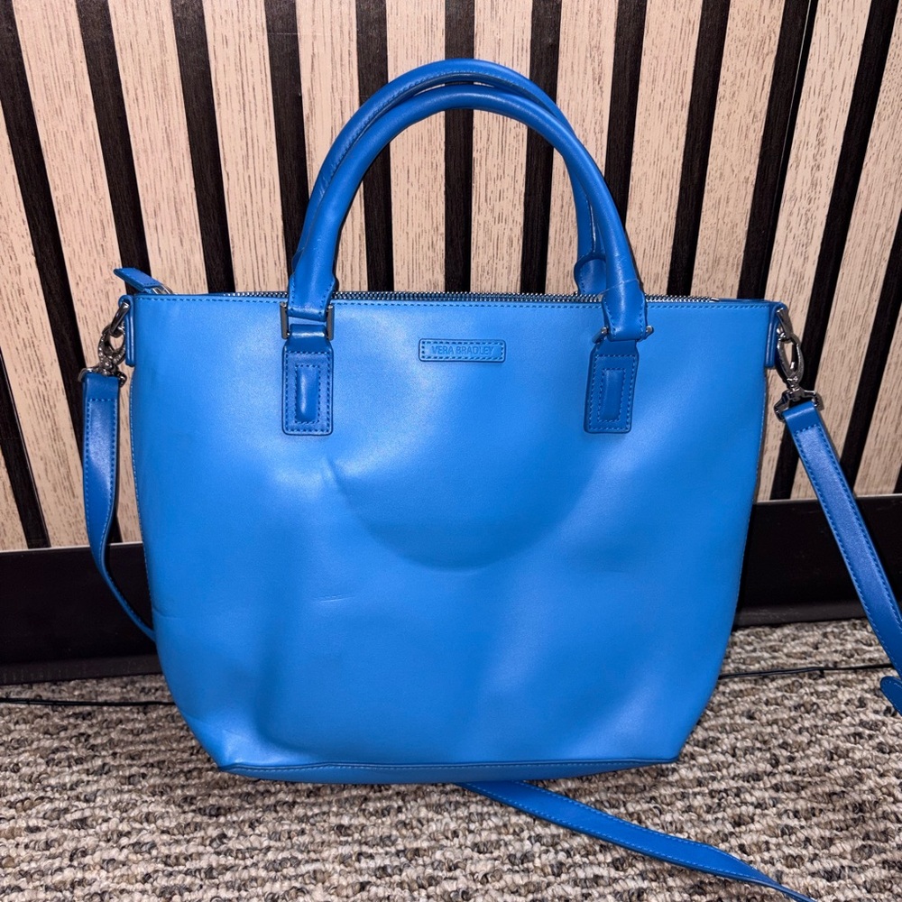 Vera Bradley Bright Blue Leather Tote